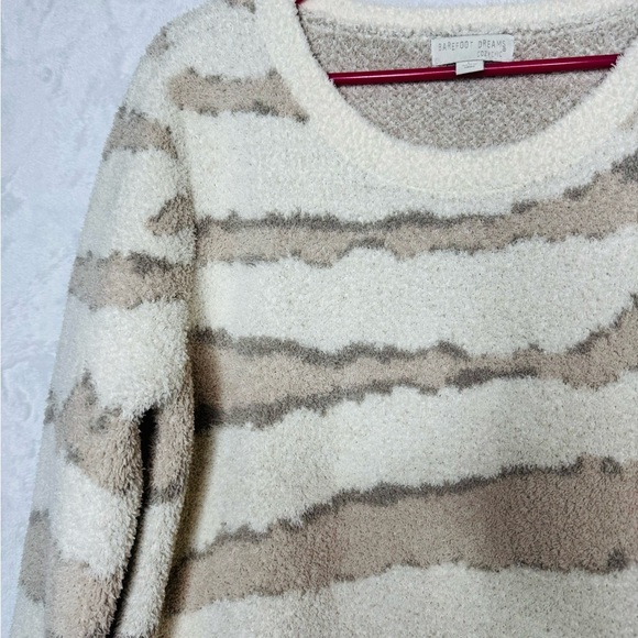 Barefoot Dreams Cozy Chic Seaside Crew Pullover Sweater Coastal - Picture 4 of 9